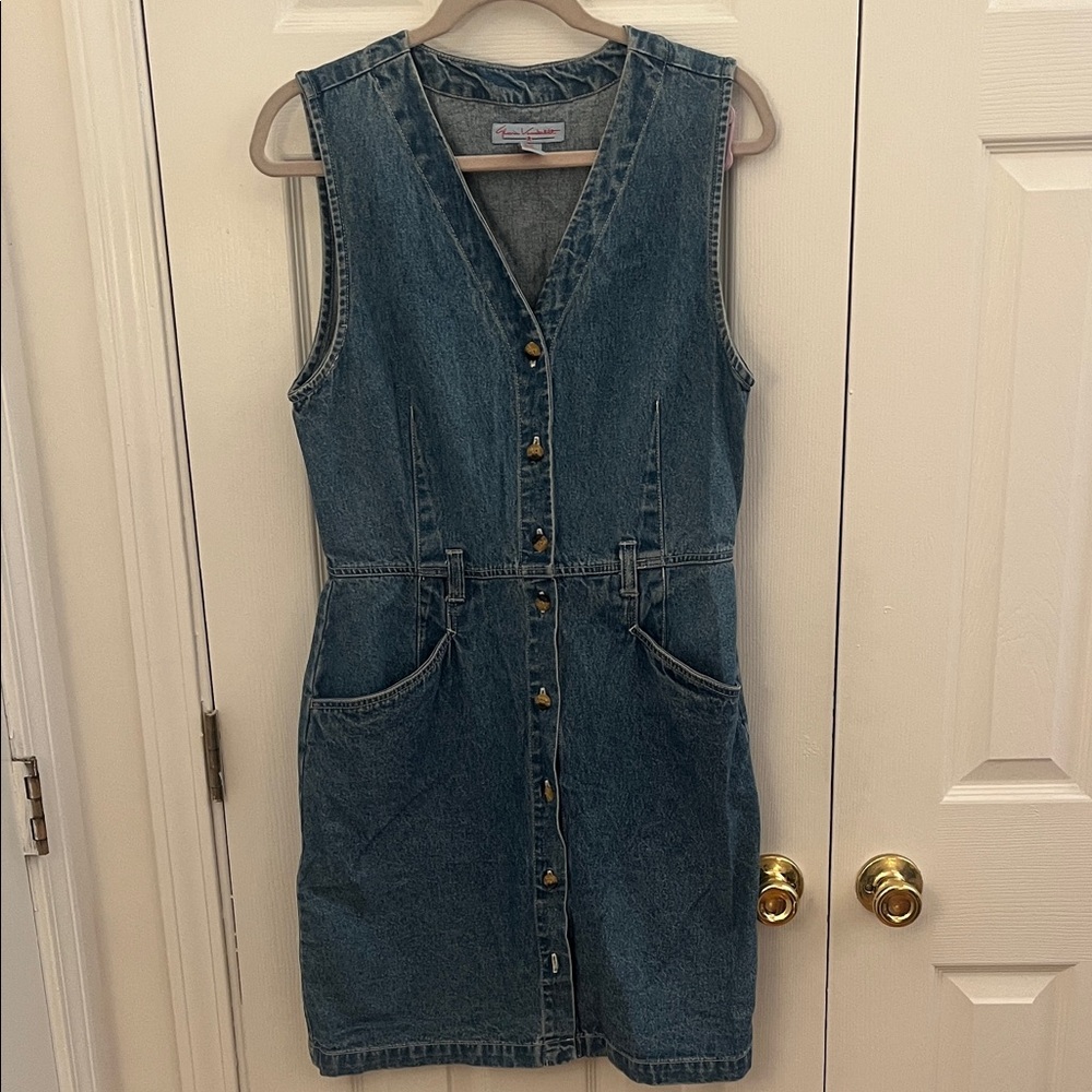 Vintage Denim Button-Down Dress